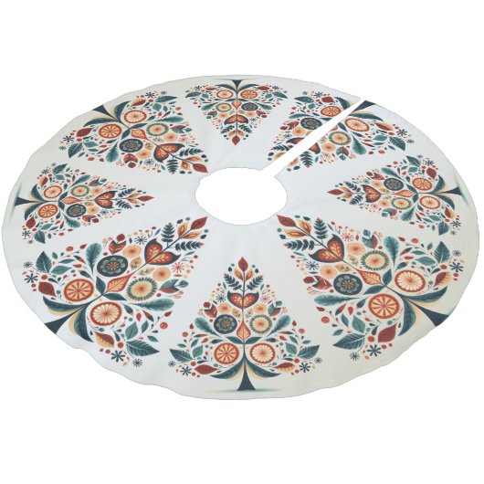 Skandinavien Weihnachtsbäume Kunst Polyester Weihnachtsbaumdecke (Schrägansicht)