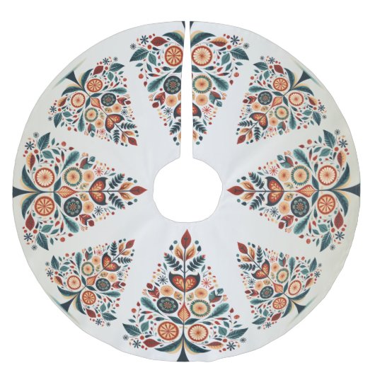 Skandinavien Weihnachtsbäume Kunst Polyester Weihnachtsbaumdecke (Vorderseite)