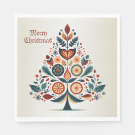 Skandinavien Weihnachtsbäume Kunst Serviette