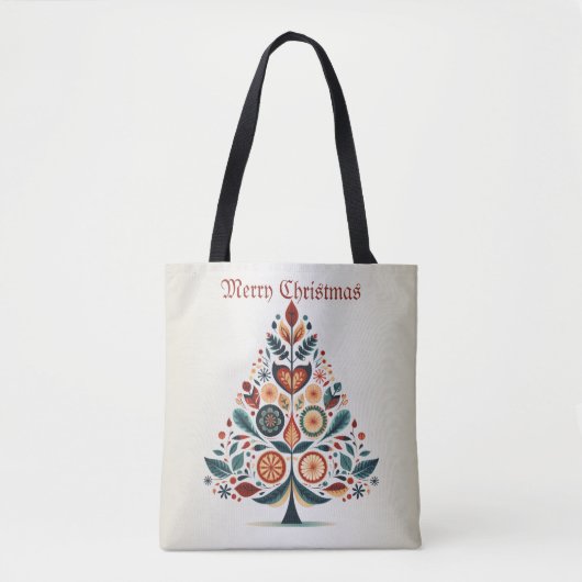 Skandinavien Weihnachtsbäume Kunst Tasche (Vorderseite)