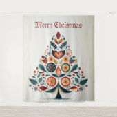Skandinavien Weihnachtsbäume Kunst Wandteppich (Vorderseite)