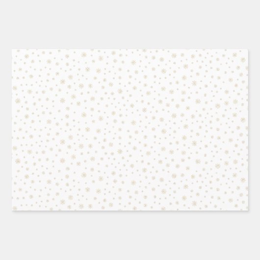 Skandinavien Weihnachtsbäume Schneeflocken Branche Geschenkpapier Set (Vorderseite 2)