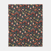 Skandinavien Weihnachtskohle Fleecedecke (Vorderseite)