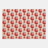 Skandinavien Winter Weihnachten Gold und Schwarzwa Geschenkpapier Set (Vorderseite 2)