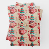 Skandinavien Winter Weihnachten Gold und Schwarzwa Geschenkpapier Set (Beispiel)