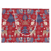 Skandinavien Woodland Personalisiert Weihnachten Große Geschenktüte (Rückseite)