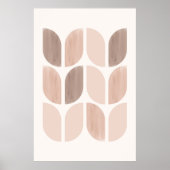 Skandinavienkunst Geometrische Blätter oder Blume Poster (Vorne)