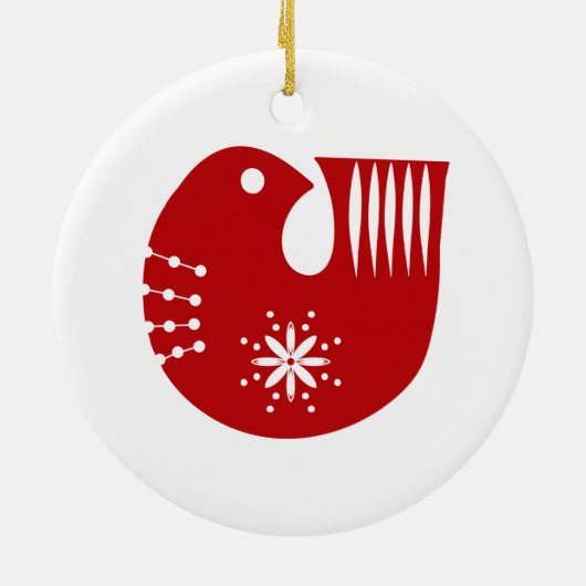 Skandinavienvogel  keramik ornament (Hinten)