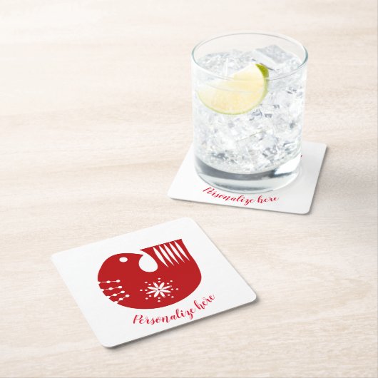 Skandinavienvogel Rechteckiger Pappuntersetzer (Vor Ort)