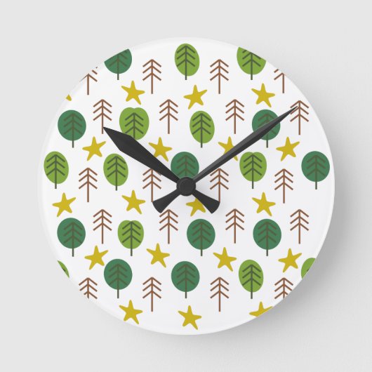 Skandinavienwald  runde wanduhr (Vorderseite)