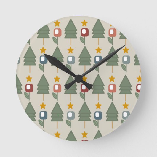 Skandinavienwald  runde wanduhr (Vorderseite)