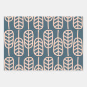 Skandinavier Abstrakter Stahl Blauer Blauer Blauer Geschenkpapier Set (Vorderseite 2)