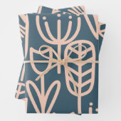 Skandinavier Abstrakter Stahl Blauer Blauer Blauer Geschenkpapier Set (Beispiel)