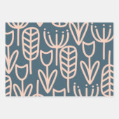 Skandinavier Abstrakter Stahl Blauer Blauer Blauer Geschenkpapier Set (Vorderseite)