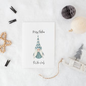 Skandinavier Blauer Lady Gnome Frohe Weihnachten