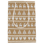 Skandinavier Block Weihnachten Mittlere Geschenktüte (Vorderseite)