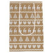 Skandinavier Block Weihnachten Mittlere Geschenktüte (Rückseite)