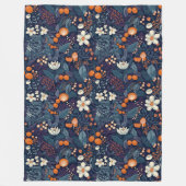 Skandinavier Blumendruck Fleecedecke (Vorderseite)