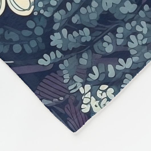 Skandinavier Blumendruck Fleecedecke (Ecke)