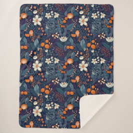 Skandinavier Blumendruck Sherpadecke