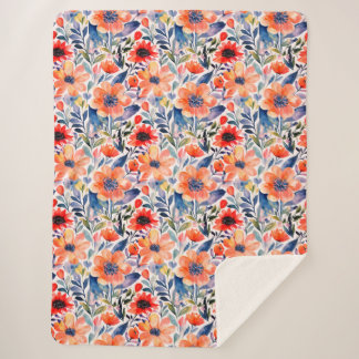 Skandinavier Blumensherpa Blanket Sherpadecke
