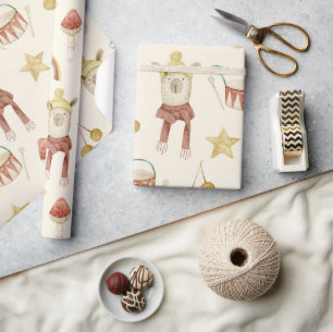 Skandinavier Boho Kinderzimmer Bear Geschenkpapier