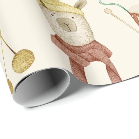 Skandinavier Boho Kinderzimmer Bear Geschenkpapier (Rolleneckpunkt)