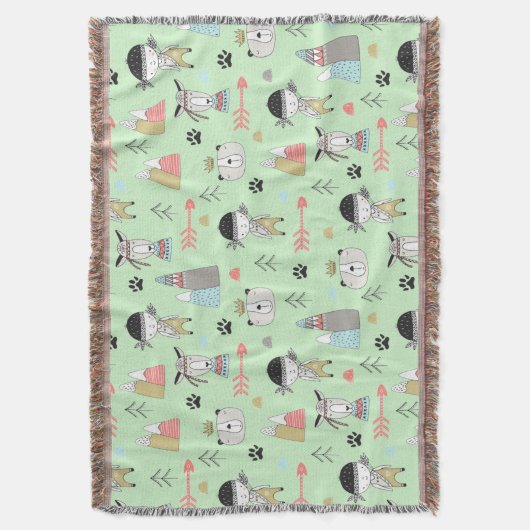 Skandinavier Boho Wilderness Fun Decke (Vorderseite Vertikal)