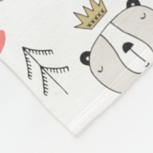 Skandinavier Boho Wilderness Fun Fleecedecke (Ecke)