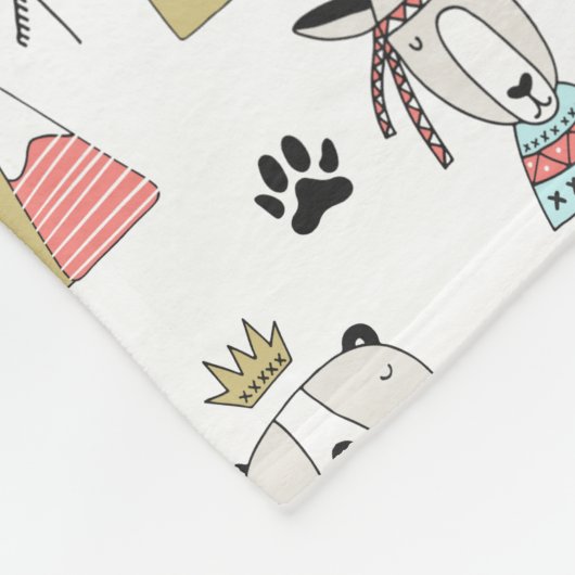 Skandinavier Boho Wilderness Stroller Blanket Fleecedecke (Ecke)