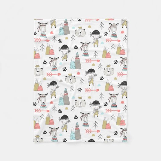 Skandinavier Boho Wilderness Stroller Blanket Fleecedecke (Vorderseite)