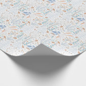 Skandinavier Bunny Winter Geschenkpapier (Ecke)