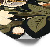 Skandinavier Butterfly Floral Boho Art Poster (Ecke)