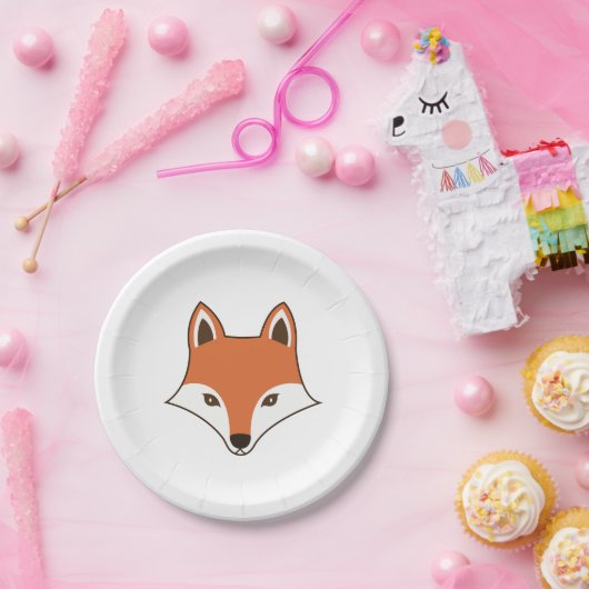 Skandinavier Cartoon Fox Face Pappteller (Party)
