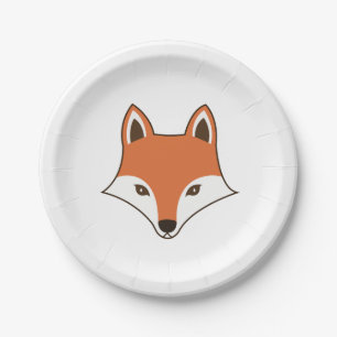 Skandinavier Cartoon Fox Face Pappteller