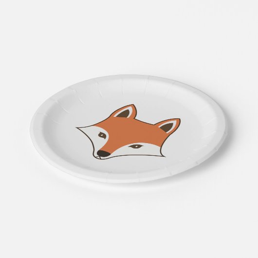 Skandinavier Cartoon Fox Face Pappteller (Schrägansicht)