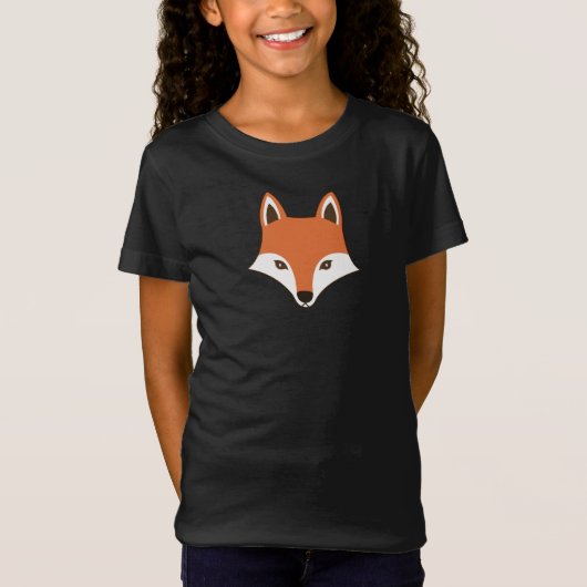 Skandinavier Cartoon Fox Face T-Shirt (Vorderseite)