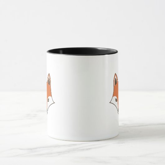 Skandinavier Cartoon Fox Face Tasse (Zentrum)