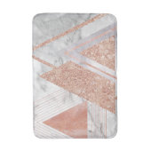 Skandinavier Chic-Rose, geometrischer weißer Marmo Badematte (Vorderseite Vertikal)