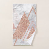 Skandinavier Chic-Rose, geometrischer weißer Marmo Badhandtuch Set (Handtuch)