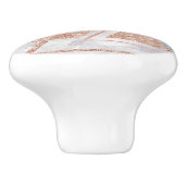 Skandinavier Chic-Rose, geometrischer weißer Marmo Keramikknauf (Seitenansicht)