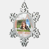 Skandinavier Chic-Rose, geometrischer weißer Marmo Schneeflocken Zinn-Ornament (Rechts)