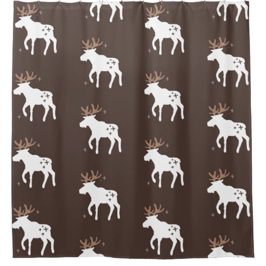 Skandinavier Chic: Vintage nahtlose Muster Duschvorhang (Vorderseite)