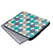 Skandinavier Circle Dots Mandala Muster 1 Laptopschutzhülle (Vorne Knopf)