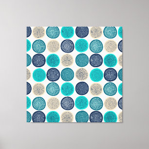 Skandinavier Circle Dots Mandala Muster 1 Leinwanddruck