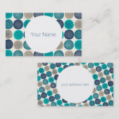 Skandinavier Circle Dots Mandala Muster 1 Visitenkarte (Vorne/Hinten)