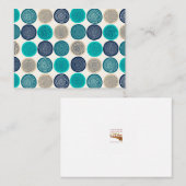 Skandinavier Circle Dots Mandala Muster 1 Visitenkarte (Vorne/Hinten)