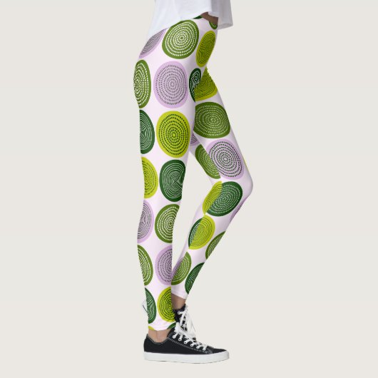 Skandinavier Circle Dots Mandala Muster 2 Leggings (Rechts)
