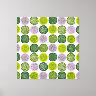 Skandinavier Circle Dots Mandala Muster 2 Leinwanddruck