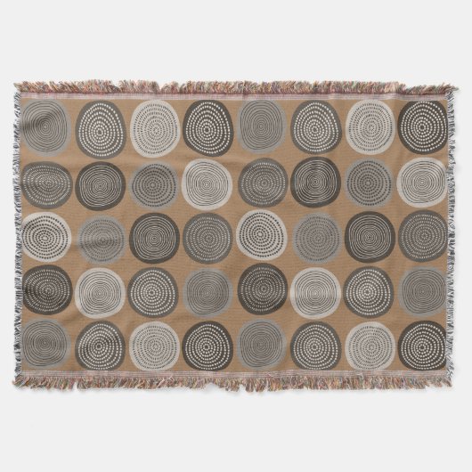 Skandinavier Circle Dots Mandala Muster 3 Decke (Vorderseite)